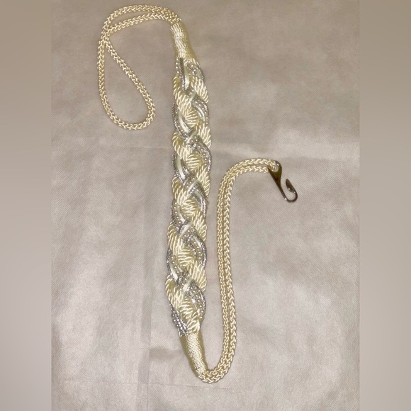 Gold and Silver Braided Belt. Hand knitted - Picture 1 of 4